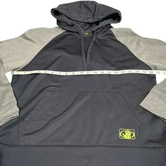 Body Glove Hooded Sweater Blue and Gray Men's Size Small Kangaroo Pocket - Picture 3 of 6